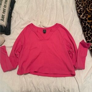 Cropped pink long sleeve